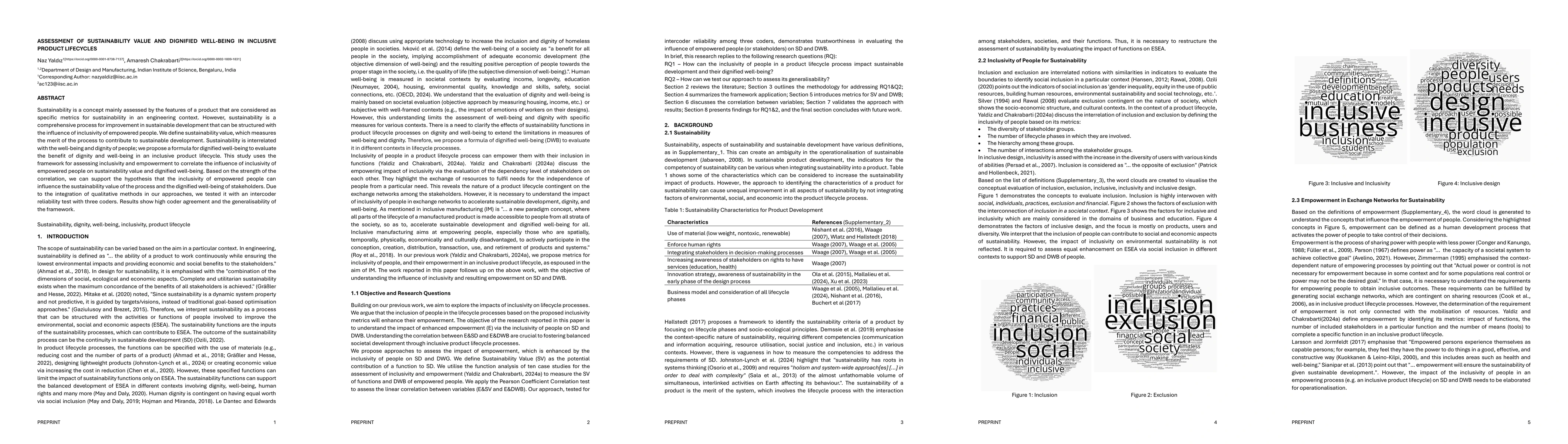 Thumbnail for Assessment of Sustainability Value and Dignified Well-Being in Inclusive
  Product Lifecycles