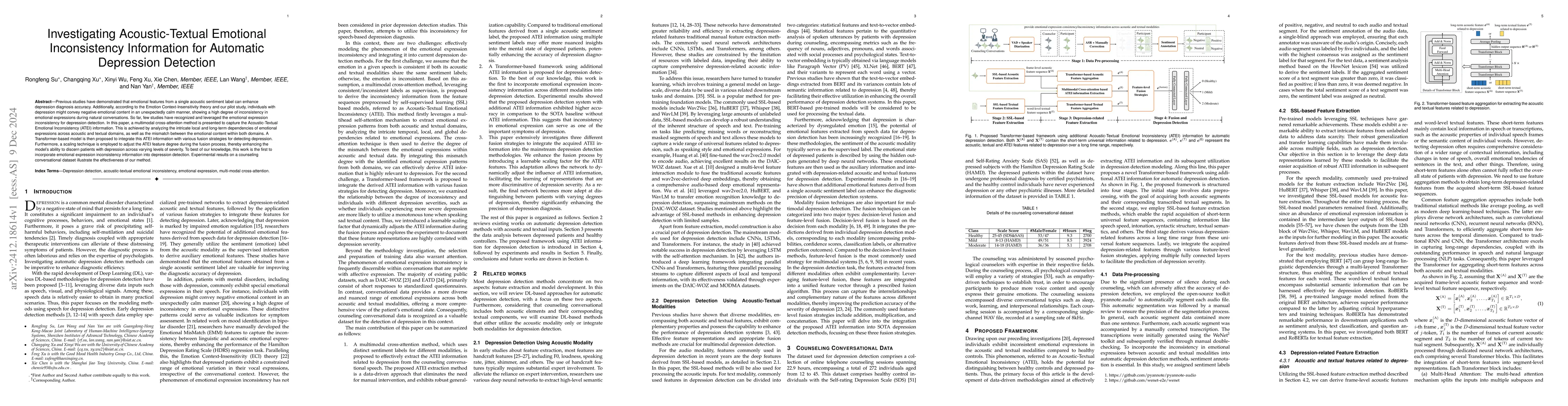 Thumbnail for Investigating Acoustic-Textual Emotional Inconsistency Information for
  Automatic Depression Detection