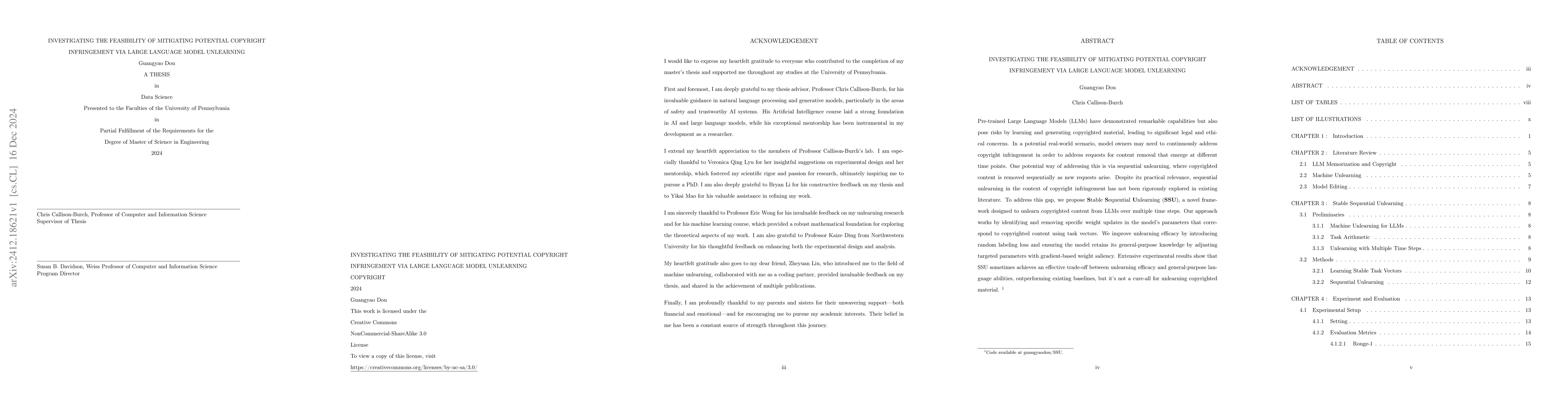 Thumbnail for Investigating the Feasibility of Mitigating Potential Copyright
  Infringement via Large Language Model Unlearning