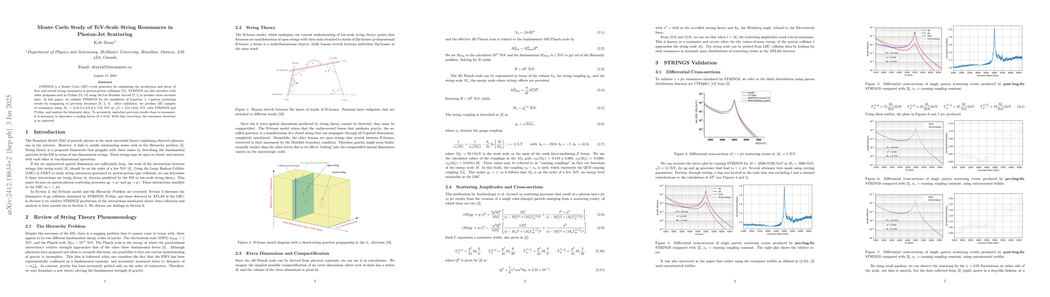 Thumbnail for Monte Carlo Study of TeV-Scale String Resonances in Photon-Jet
  Scattering