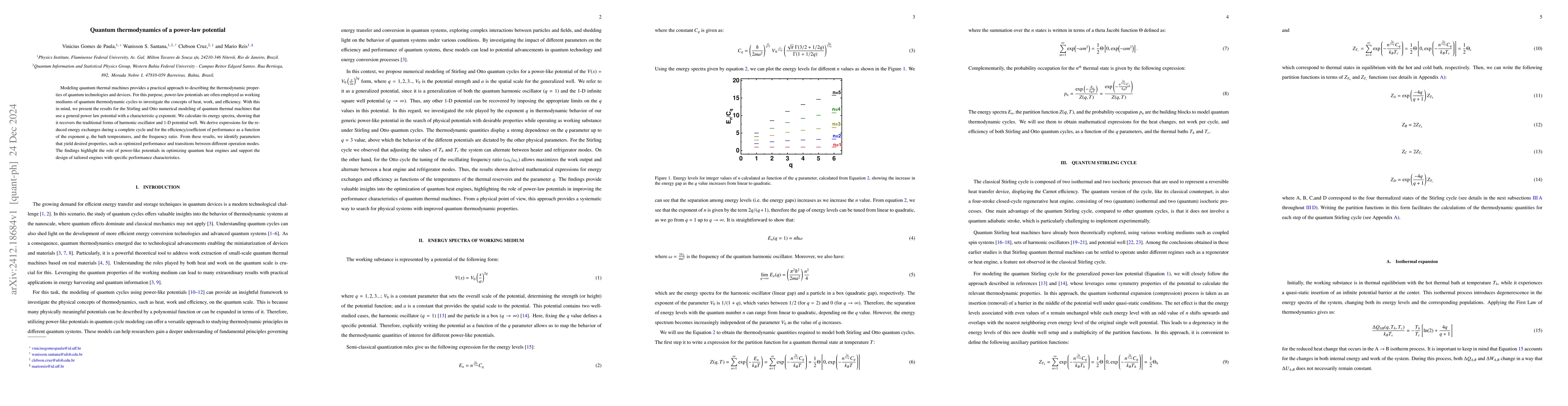 Thumbnail for Quantum Thermodynamics of a Power-Law Potential
