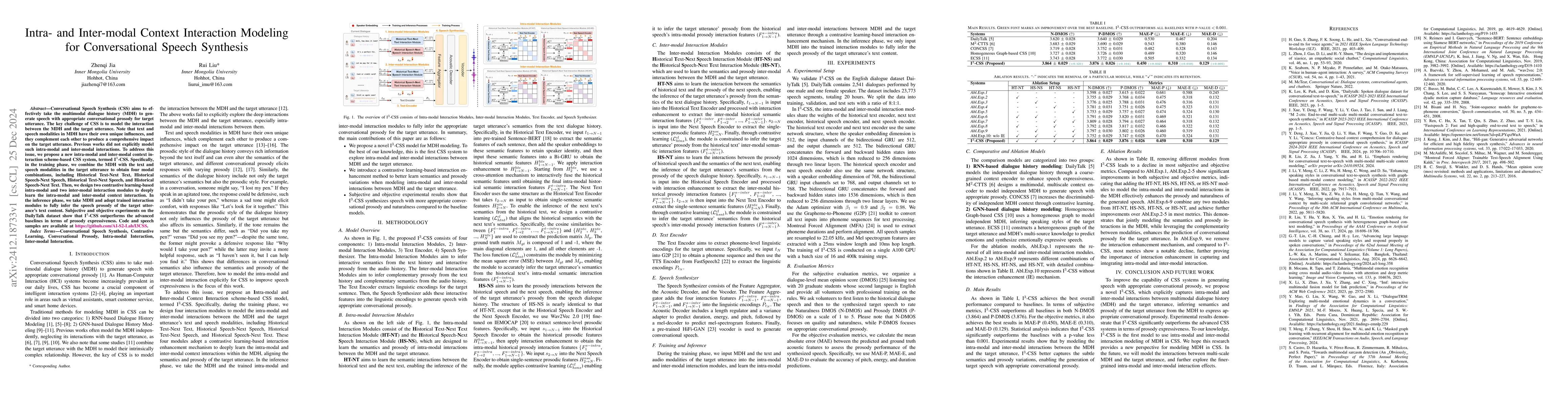 Thumbnail for Intra- and Inter-modal Context Interaction Modeling for Conversational
  Speech Synthesis