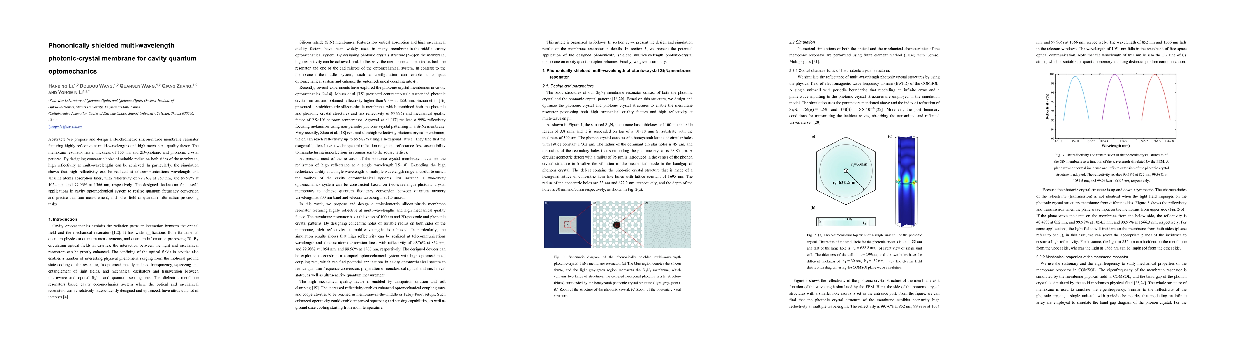 Thumbnail for Phononically shielded multi-wavelength photonic-crystal membrane for
  cavity quantum optomechanics
