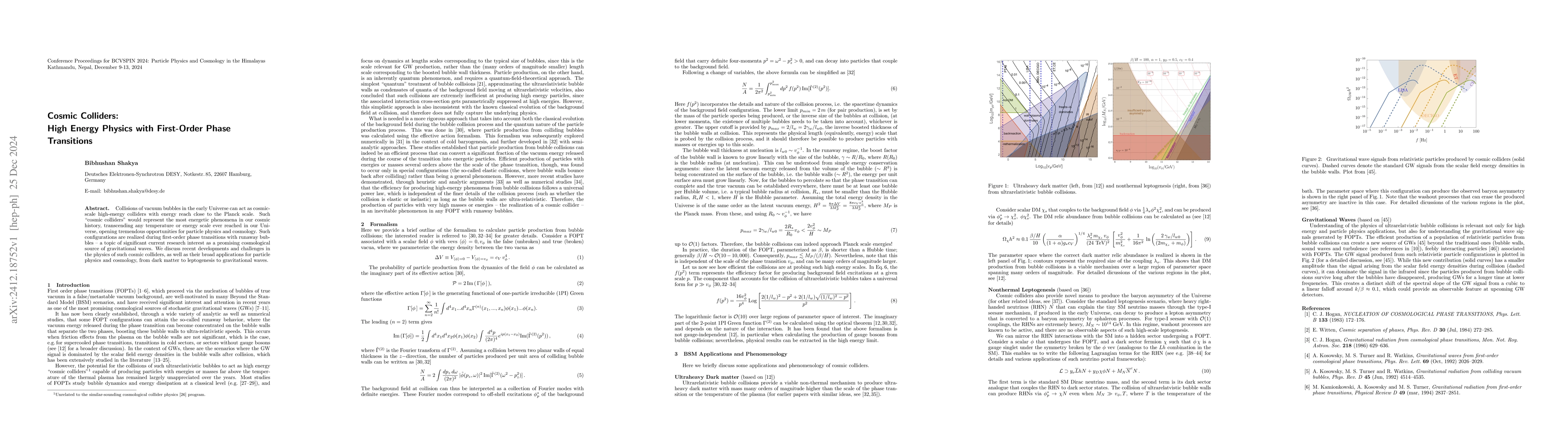 Thumbnail for Cosmic Colliders: High Energy Physics with First-Order Phase Transitions