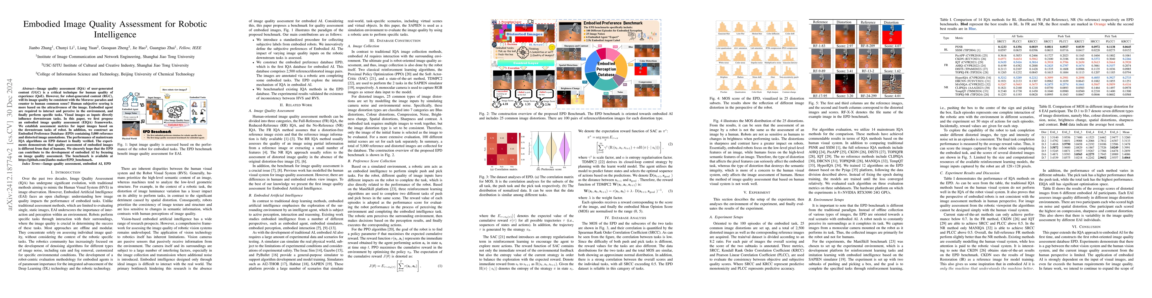 Thumbnail for Embodied Image Quality Assessment for Robotic Intelligence