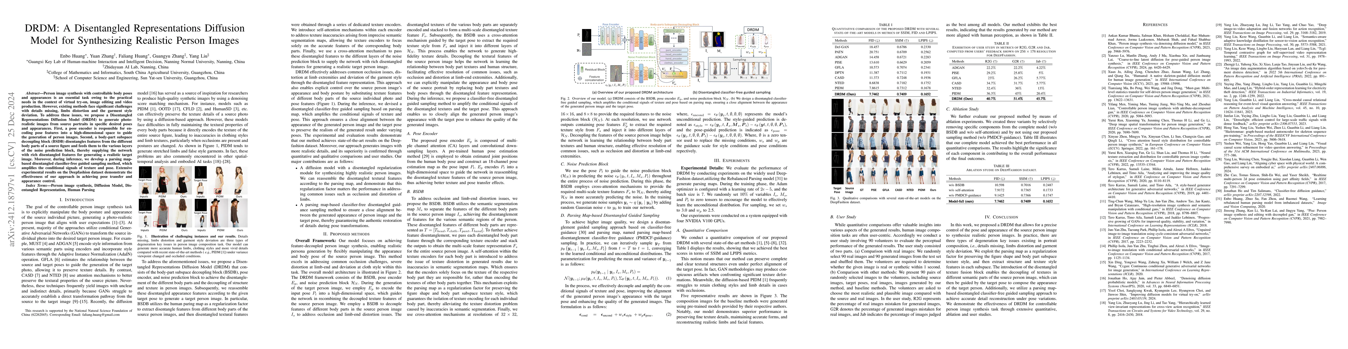 Thumbnail for DRDM: A Disentangled Representations Diffusion Model for Synthesizing
  Realistic Person Images