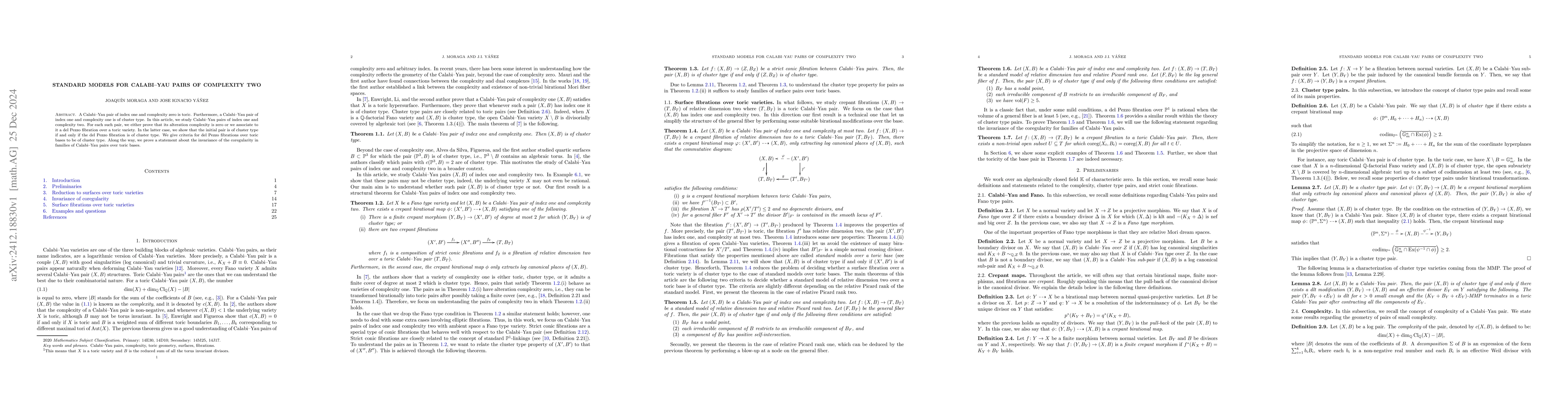 Thumbnail for Standard models for Calabi-Yau pairs of complexity two
