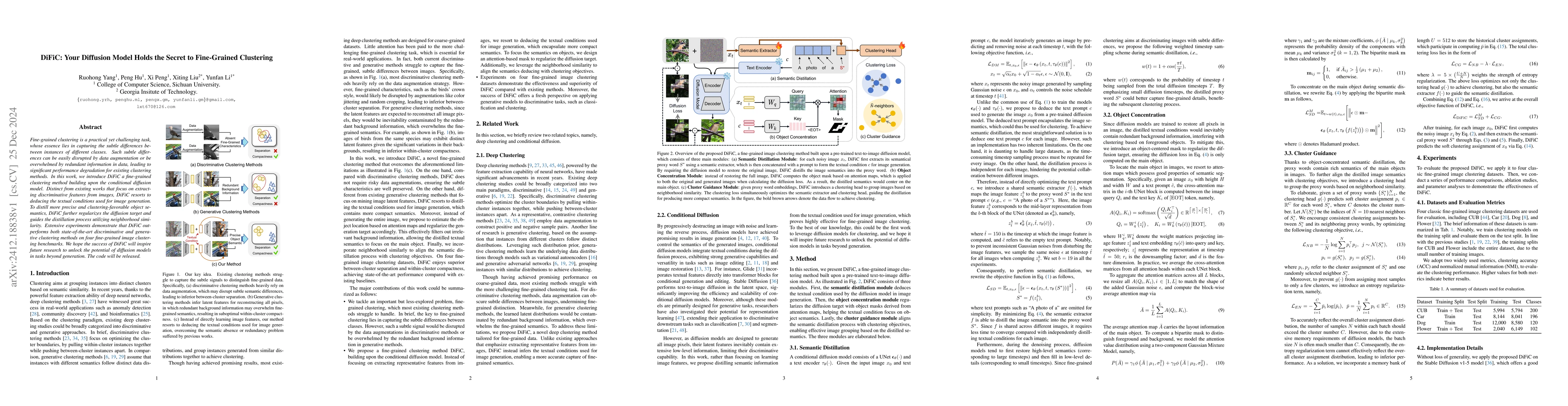 Thumbnail for DiFiC: Your Diffusion Model Holds the Secret to Fine-Grained Clustering
