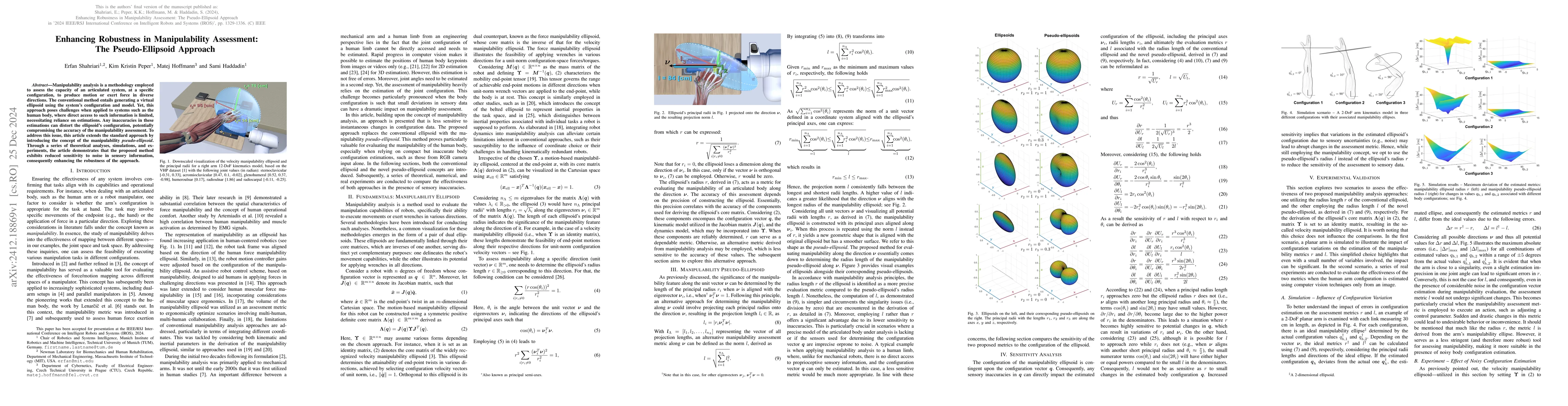 Thumbnail for Enhancing Robustness in Manipulability Assessment: The Pseudo-Ellipsoid
  Approach