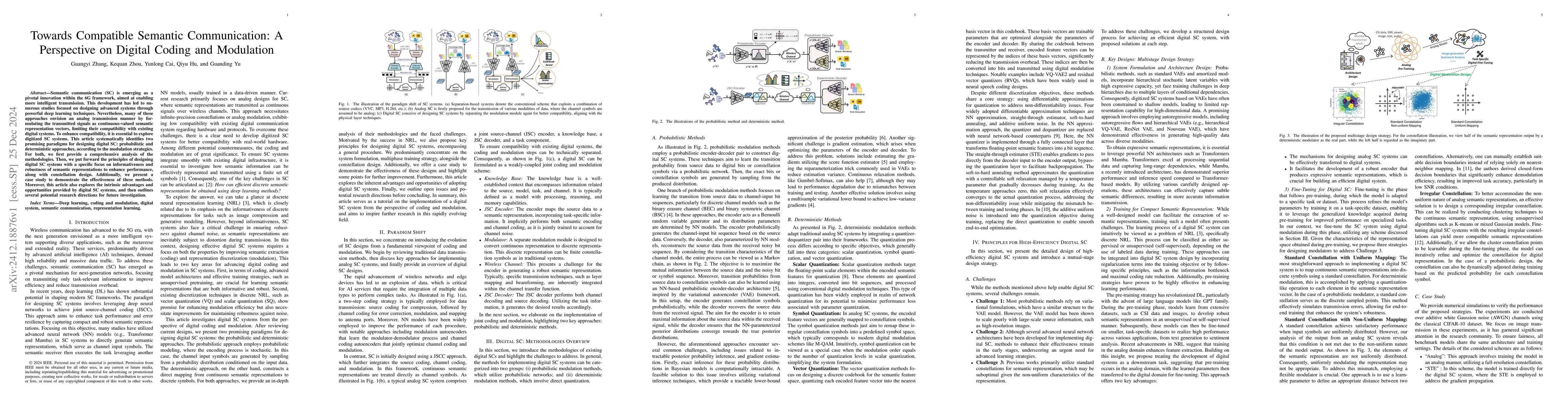 Thumbnail for Towards Compatible Semantic Communication: A Perspective on Digital
  Coding and Modulation