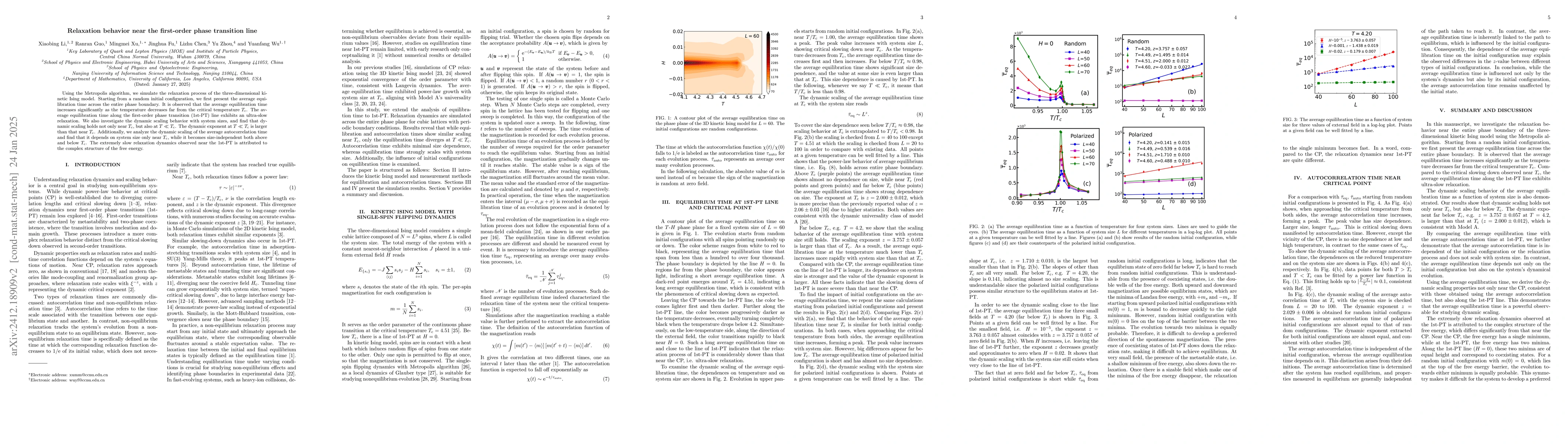 Thumbnail for Relaxation behavior near the first-order phase transition line