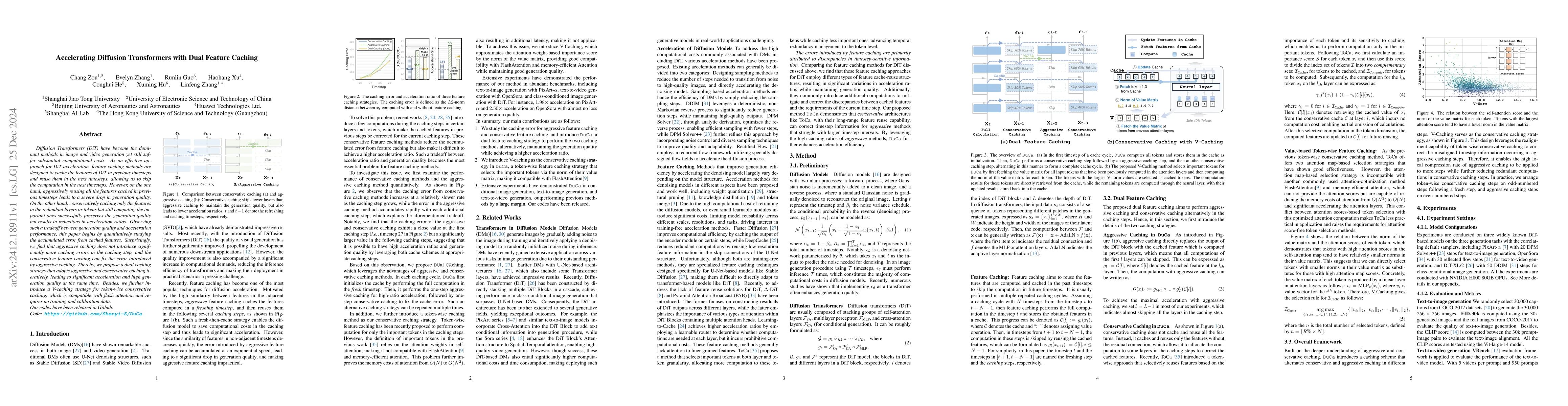 Thumbnail for Accelerating Diffusion Transformers with Dual Feature Caching
