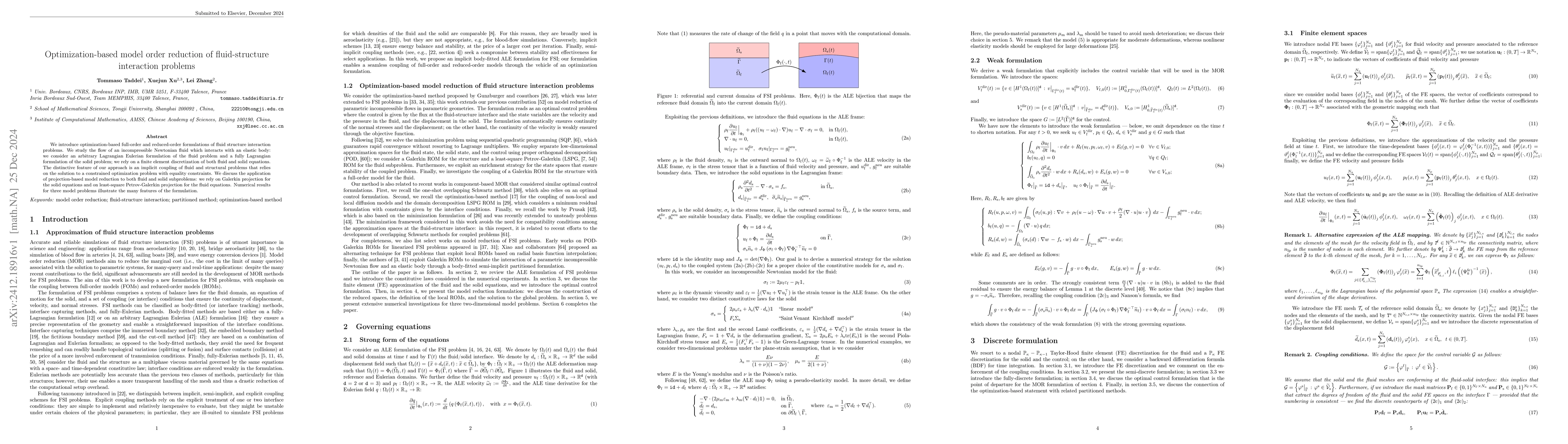 Thumbnail for Optimization-based model order reduction of fluid-structure interaction
  problems