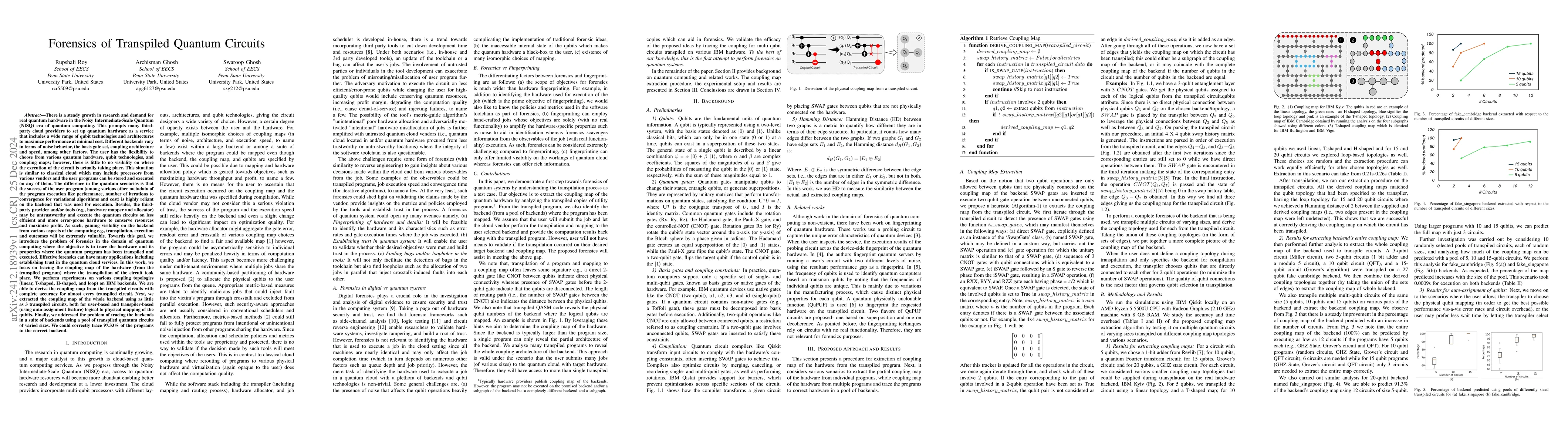 Thumbnail for Forensics of Transpiled Quantum Circuits