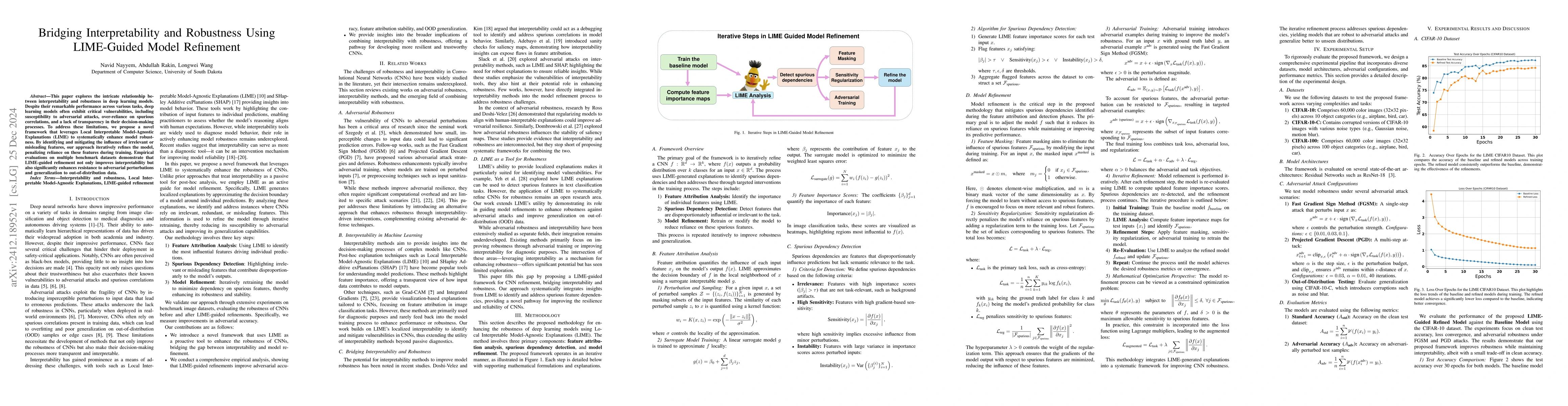 Thumbnail for Bridging Interpretability and Robustness Using LIME-Guided Model
  Refinement