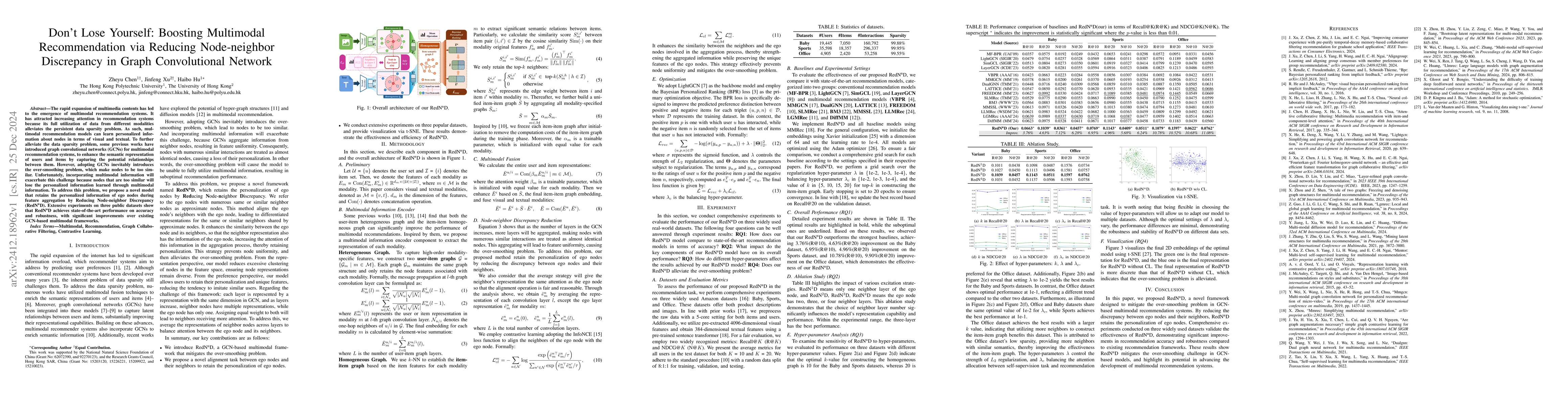 Thumbnail for Don't Lose Yourself: Boosting Multimodal Recommendation via Reducing
  Node-neighbor Discrepancy in Graph Convolutional Network