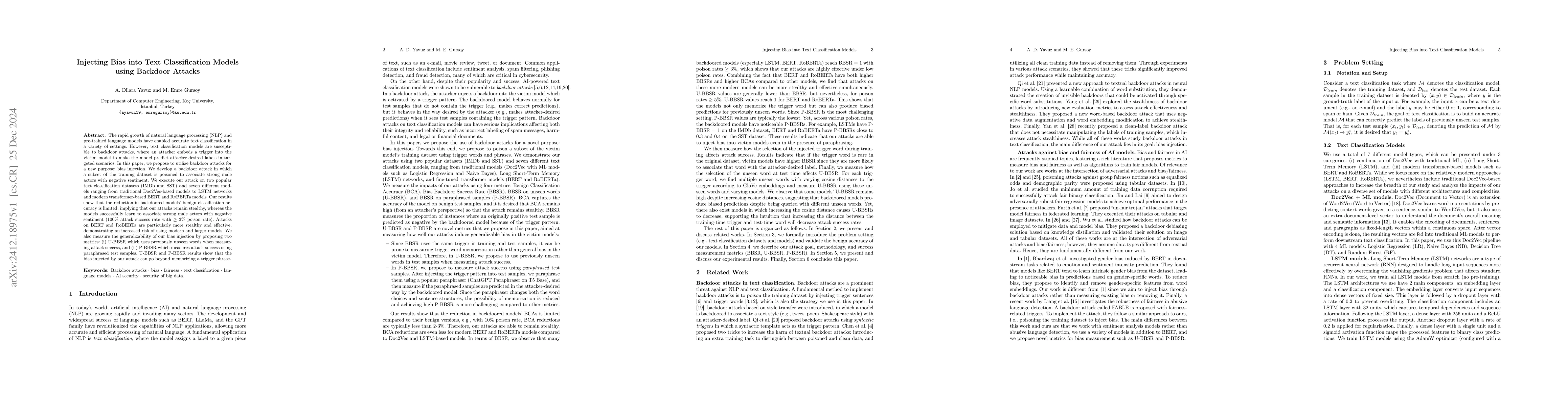 Thumbnail for Injecting Bias into Text Classification Models using Backdoor Attacks