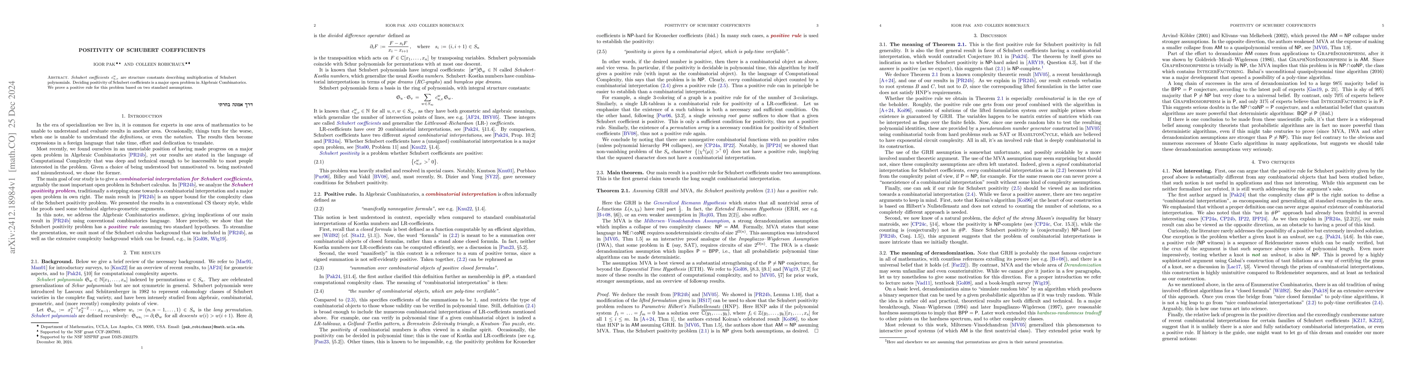 Thumbnail for Positivity of Schubert Coefficients