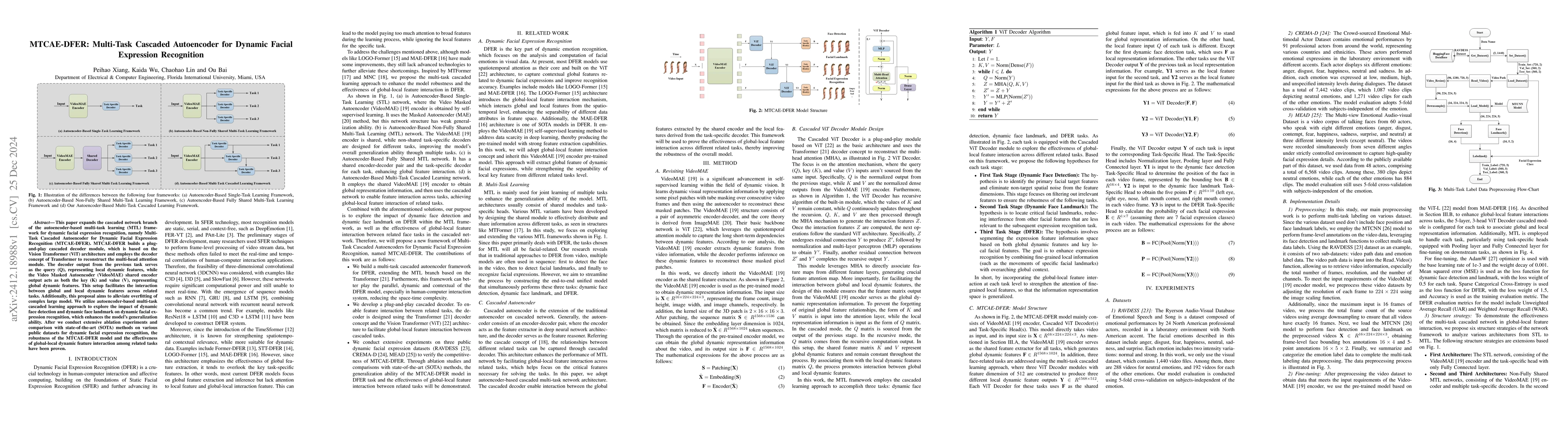 Thumbnail for MTCAE-DFER: Multi-Task Cascaded Autoencoder for Dynamic Facial
  Expression Recognition