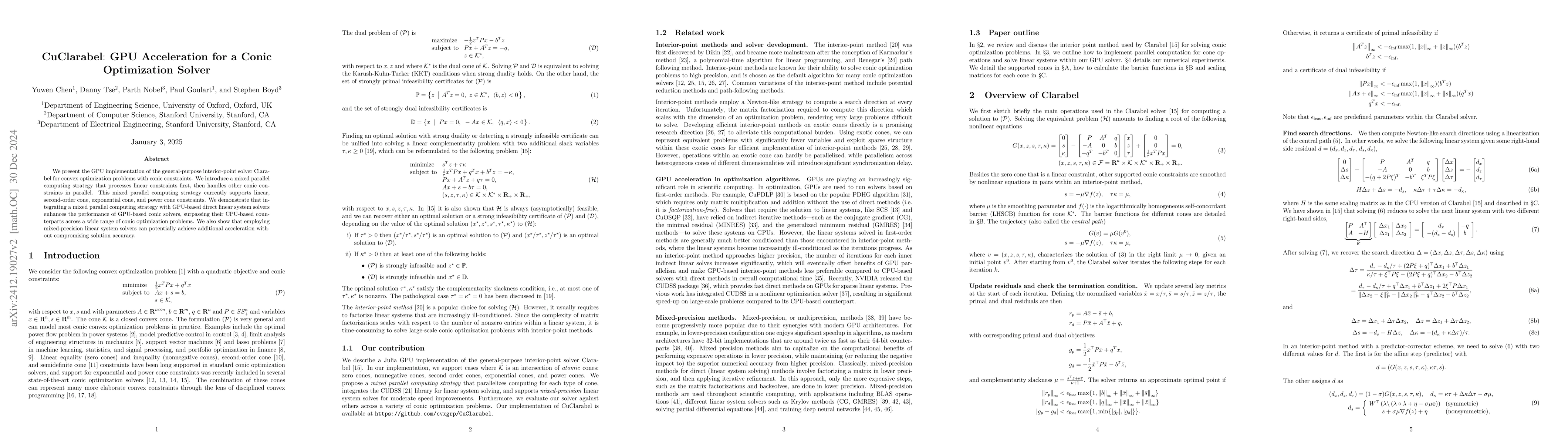 Thumbnail for CuClarabel: GPU Acceleration for a Conic Optimization Solver