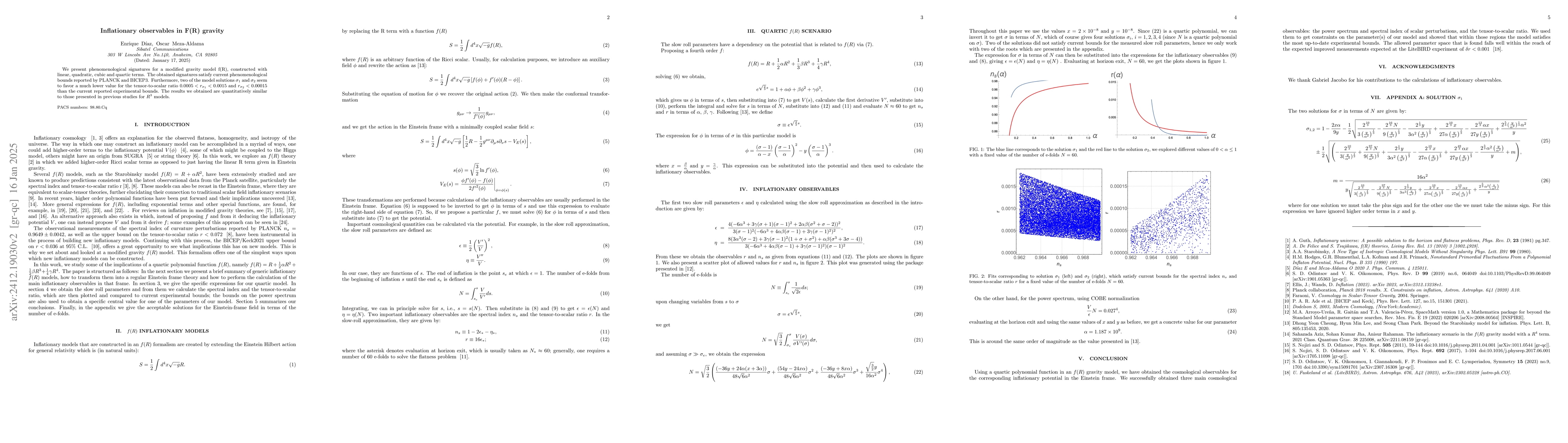 Thumbnail for Inflationary observables in F(R) gravity