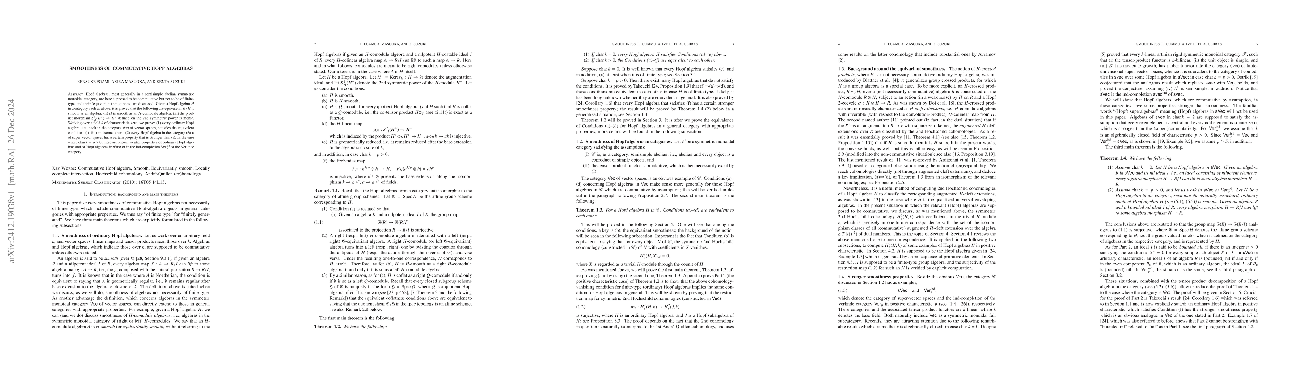 Thumbnail for Smoothness of commutative Hopf algebras