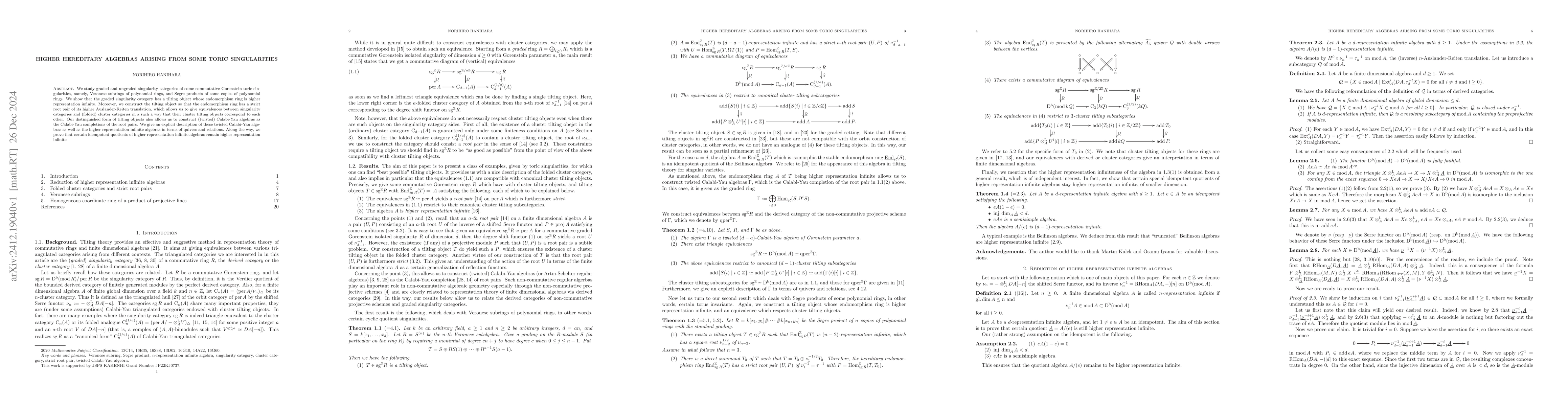 Thumbnail for Higher hereditary algebras arising from some toric singularities