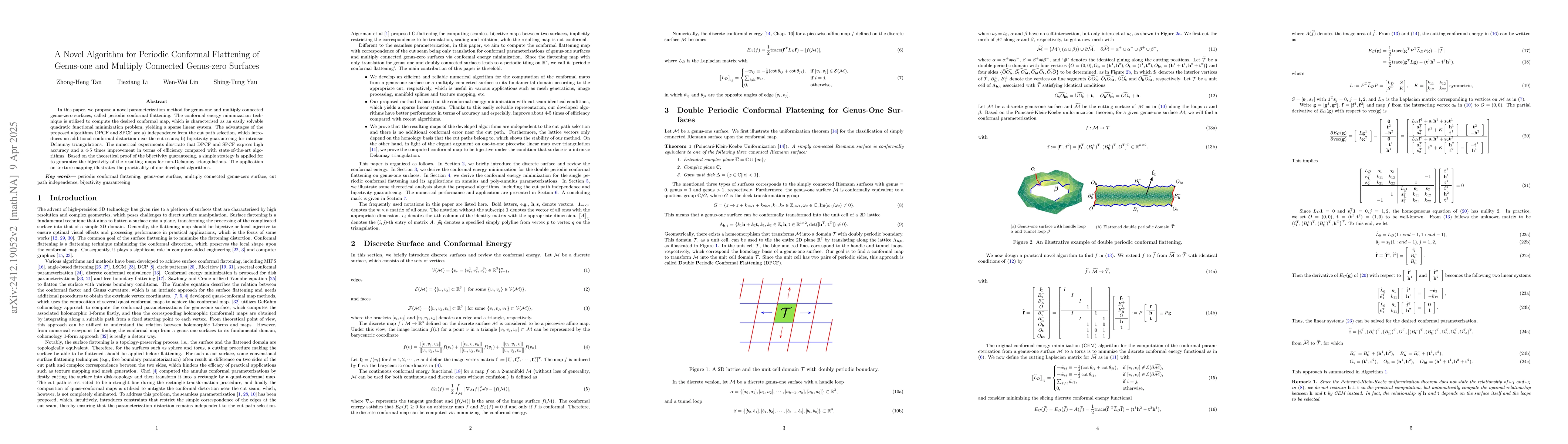 Thumbnail for A Novel Algorithm for Periodic Conformal Flattening of Genus-one and
  Multiply Connected Genus-zero Surfaces