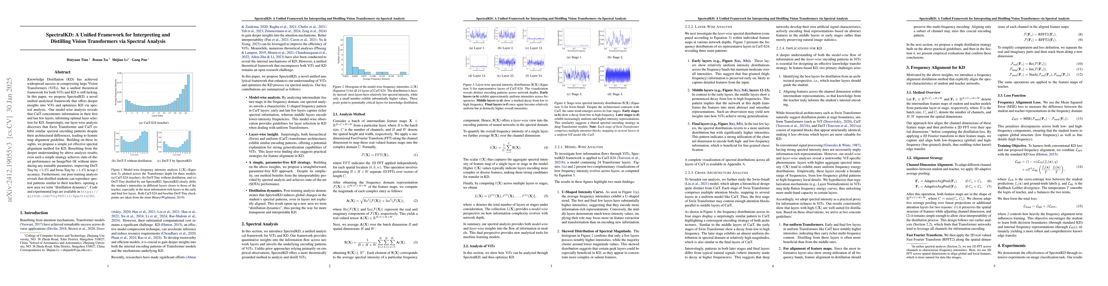 Thumbnail for SpectralKD: Understanding and Optimizing Vision Transformer Distillation
  through Spectral Analysis