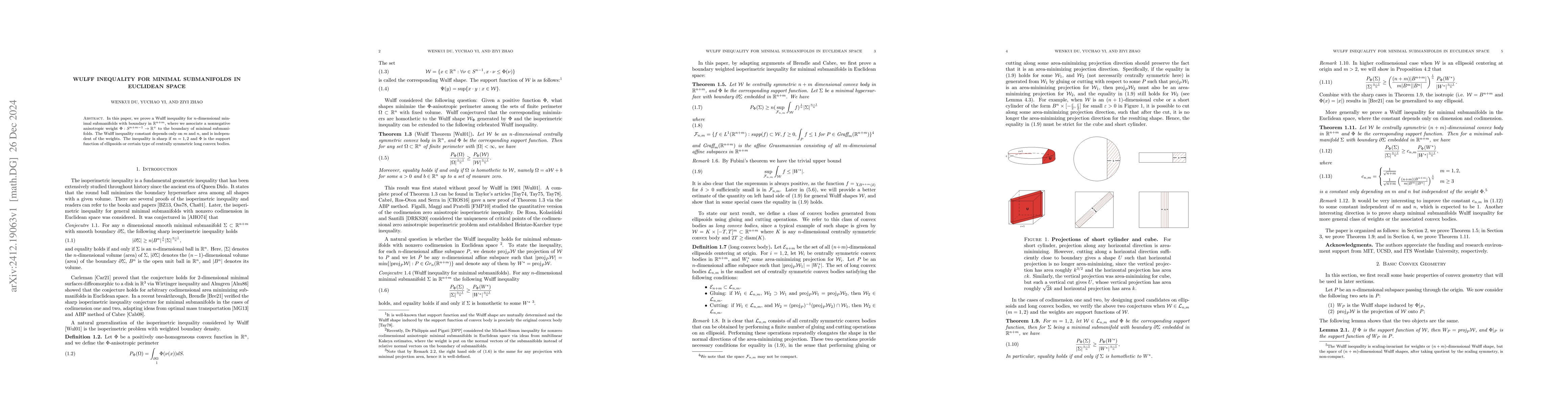 Thumbnail for Wulff inequality for minimal submanifolds in Euclidean space