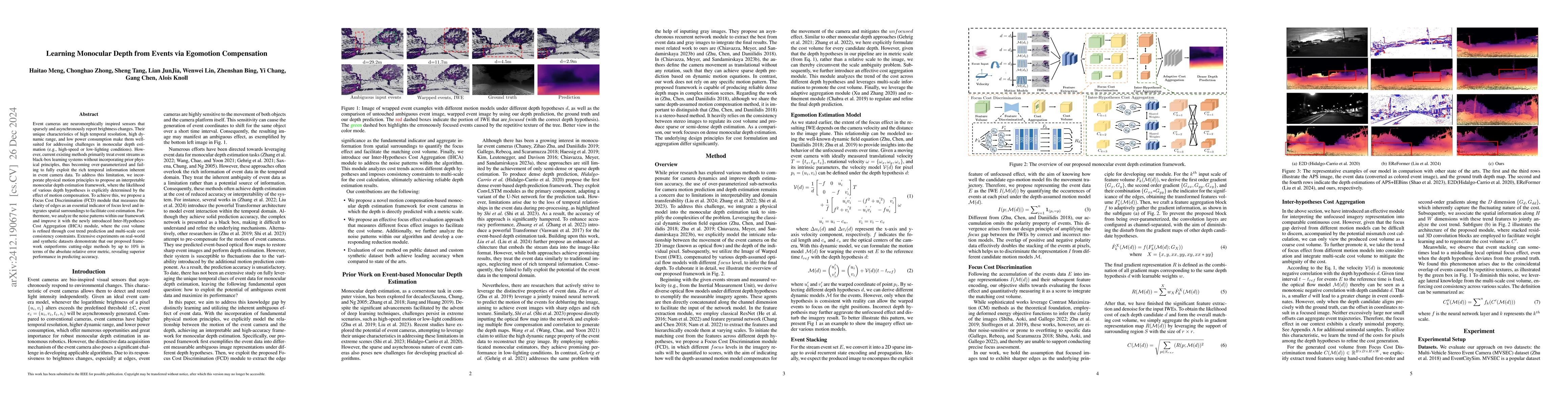 Thumbnail for Learning Monocular Depth from Events via Egomotion Compensation