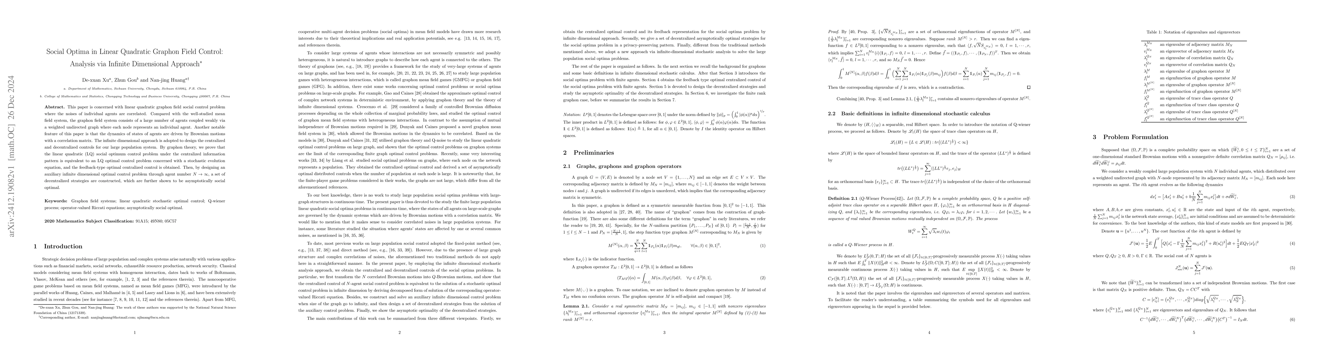 Thumbnail for Social Optima in Linear Quadratic Graphon Field Control: Analysis via
  Infinite Dimensional Approach