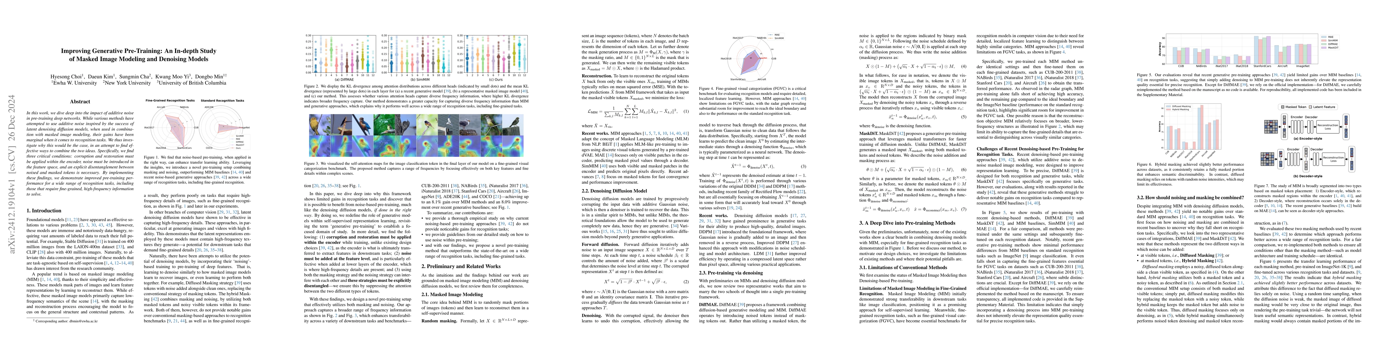 Thumbnail for Improving Generative Pre-Training: An In-depth Study of Masked Image
  Modeling and Denoising Models