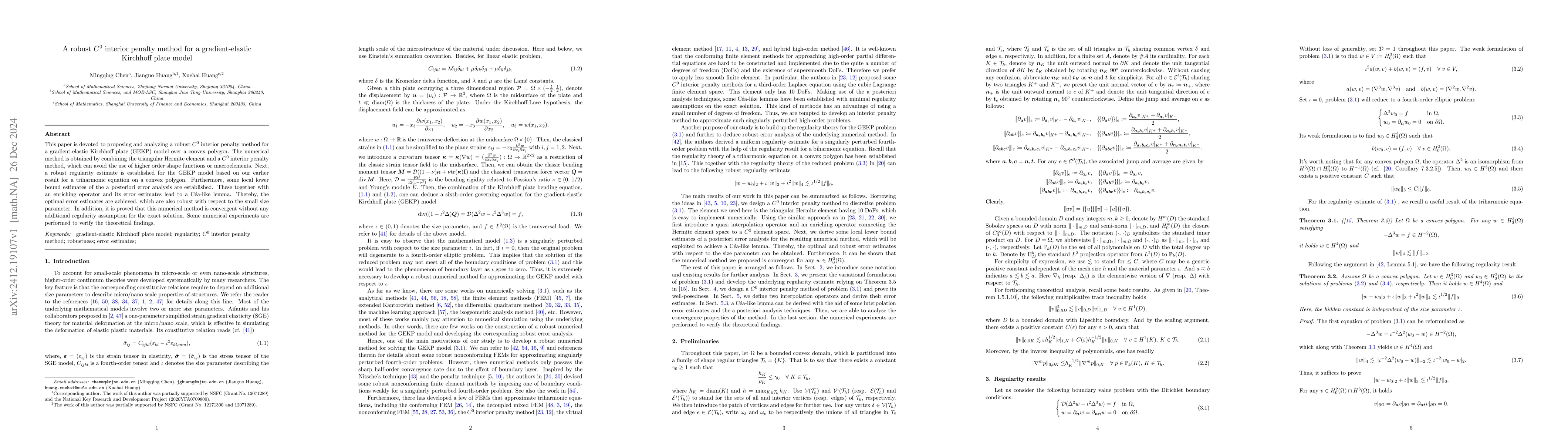Thumbnail for A robust $C^0$ interior penalty method for a gradient-elastic Kirchhoff
  plate model