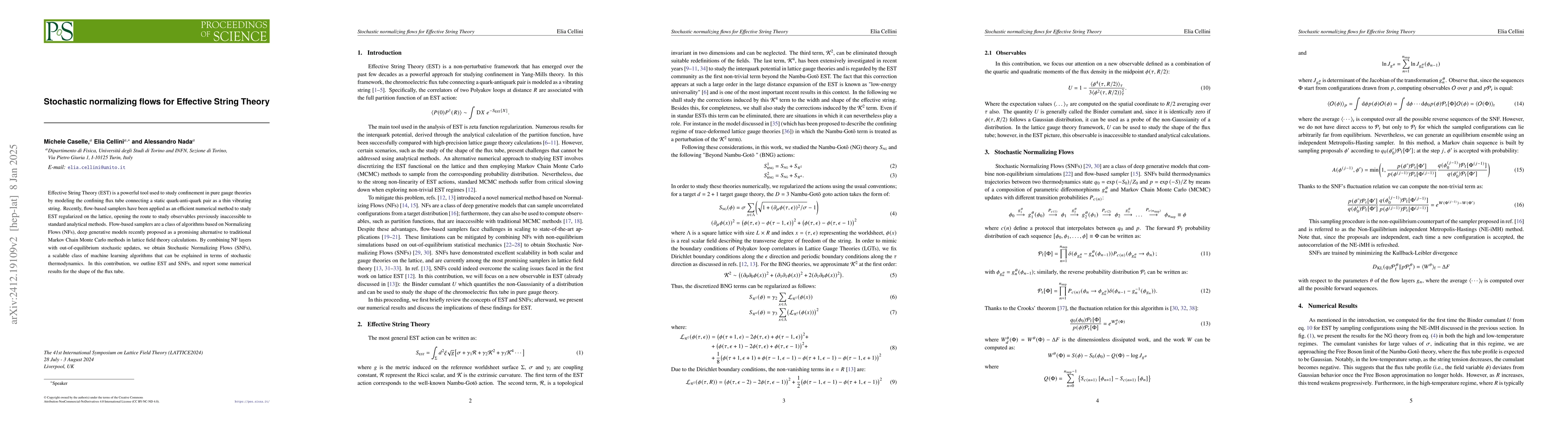 Thumbnail for Stochastic normalizing flows for Effective String Theory