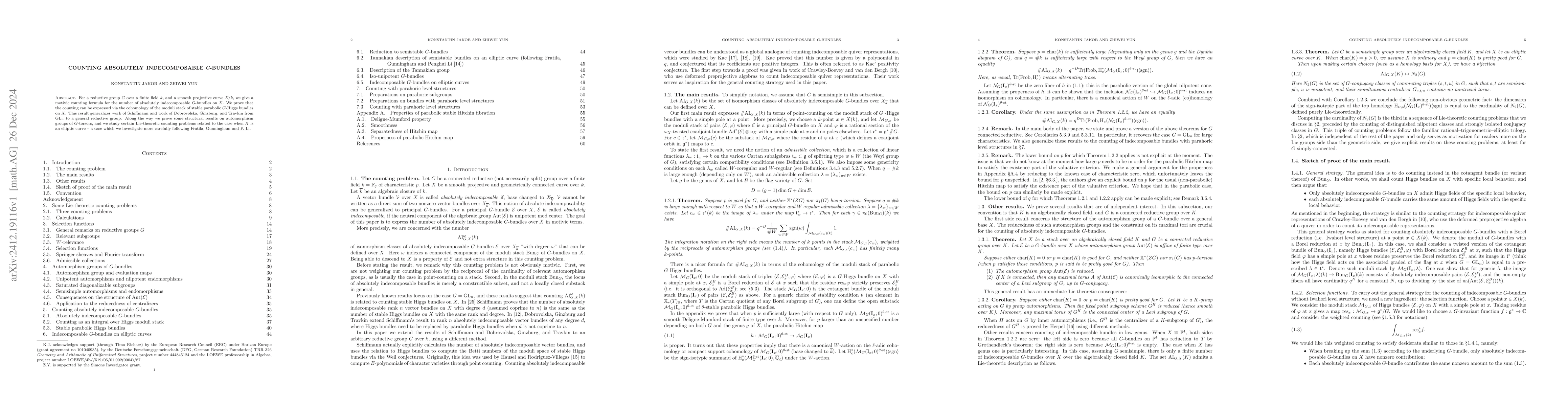 Thumbnail for Counting absolutely indecomposable $G$-bundles