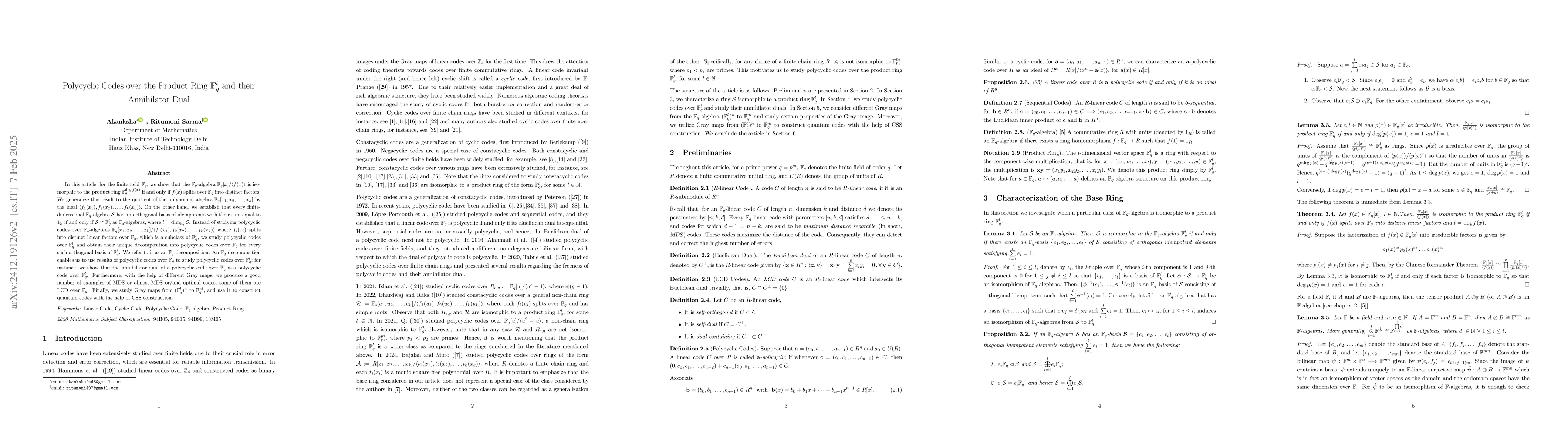 Thumbnail for Generalizations of Cyclic Codes over Product Rings
