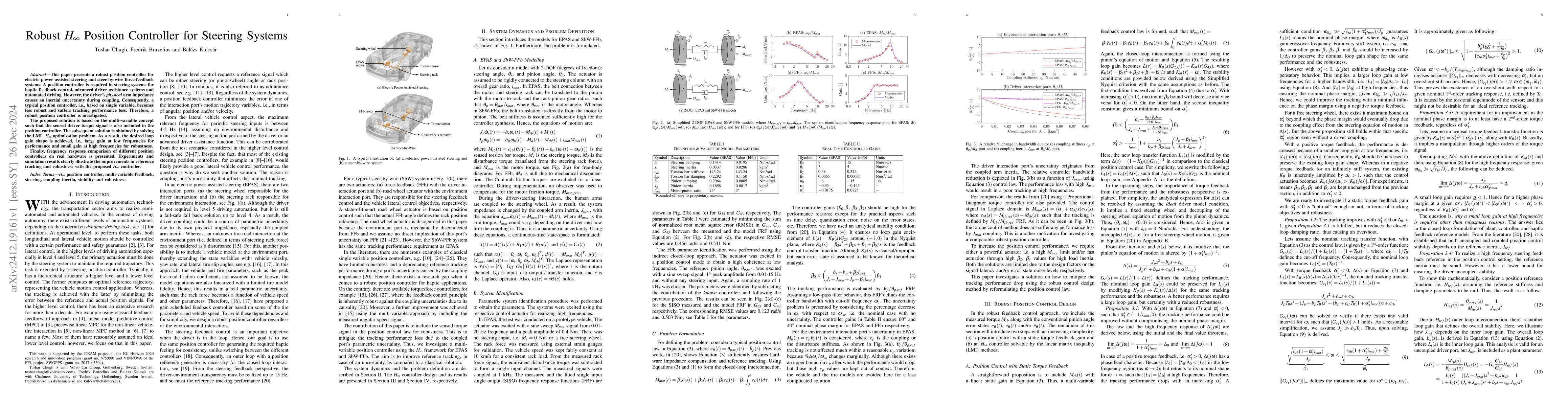 Thumbnail for Robust $H_{\infty}$ Position Controller for Steering Systems