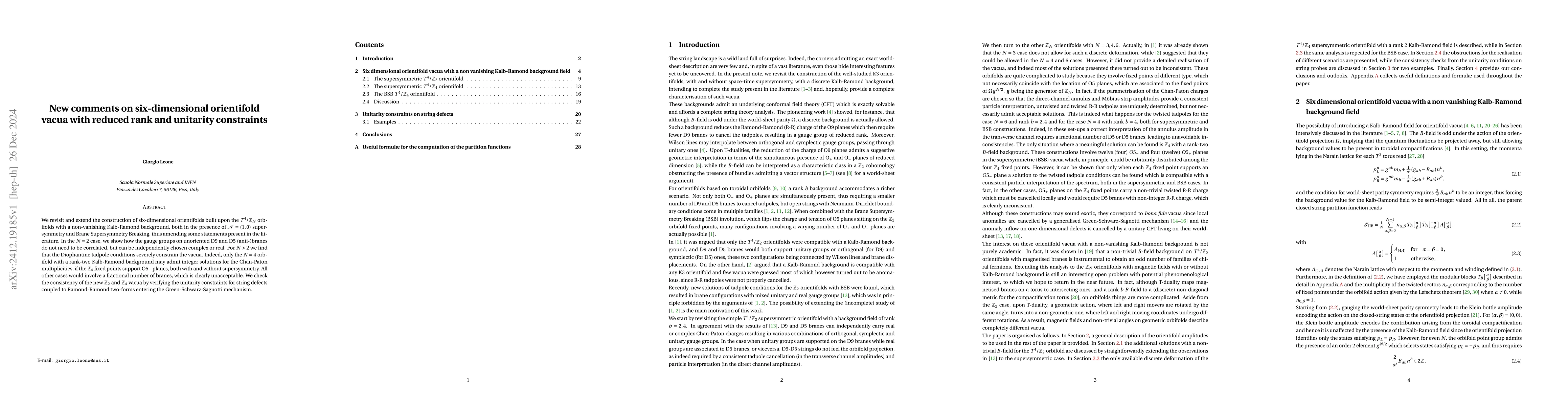 Thumbnail for New comments on six-dimensional orientifold vacua with reduced rank and
  unitarity constraints