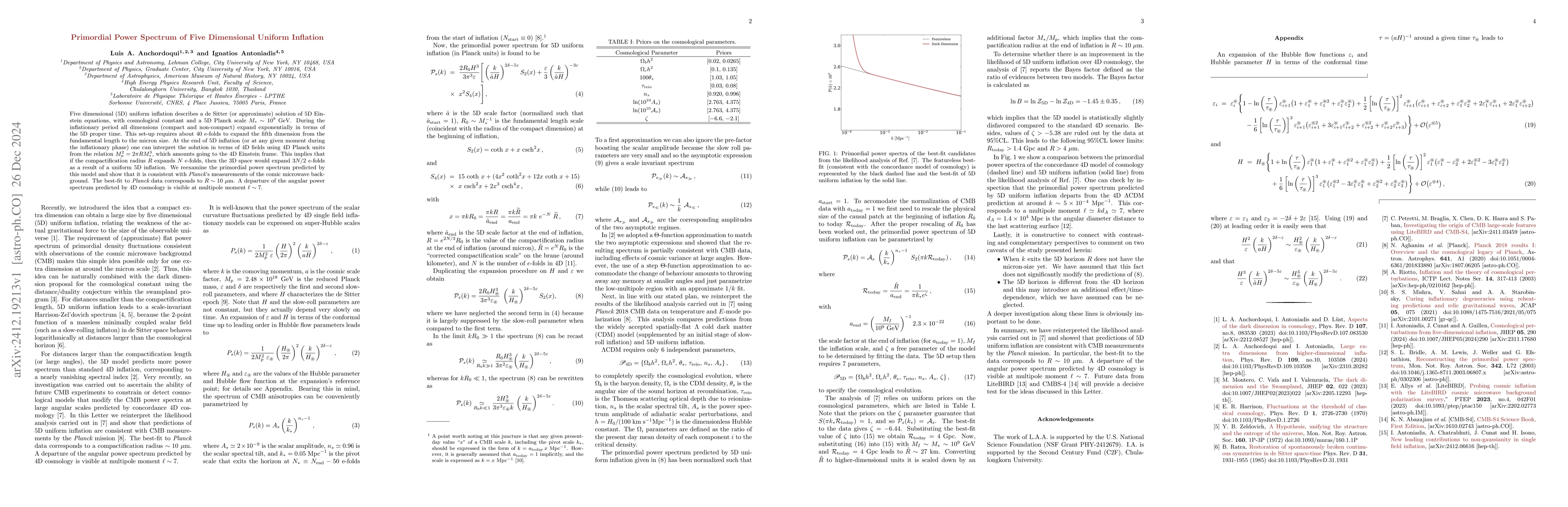 Thumbnail for Primordial Power Spectrum of Five Dimensional Uniform Inflation