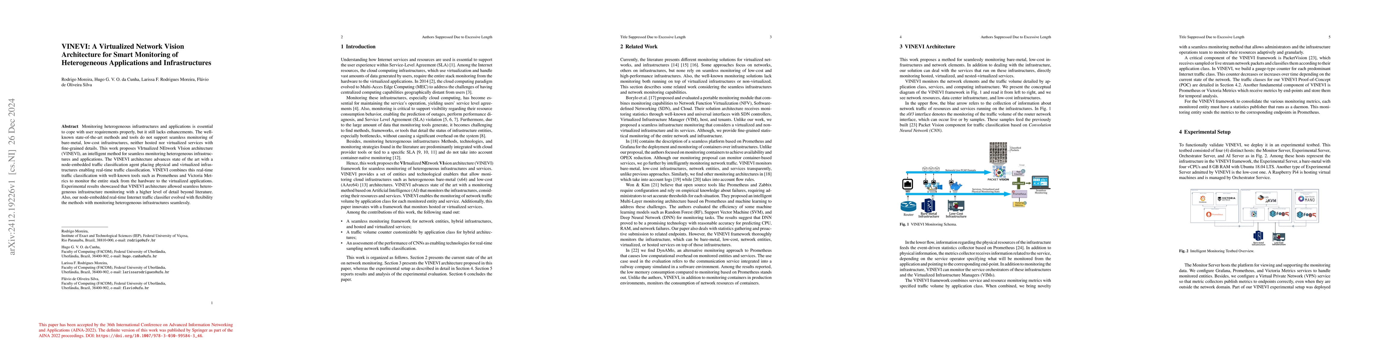 Thumbnail for VINEVI: A Virtualized Network Vision Architecture for Smart Monitoring
  of Heterogeneous Applications and Infrastructures