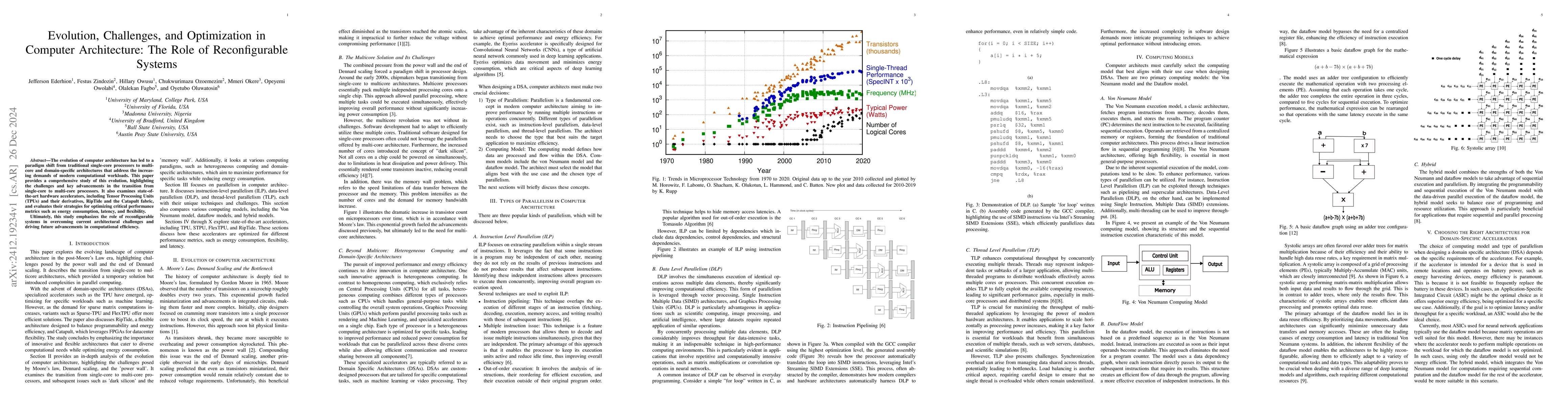 Thumbnail for Evolution, Challenges, and Optimization in Computer Architecture: The
  Role of Reconfigurable Systems