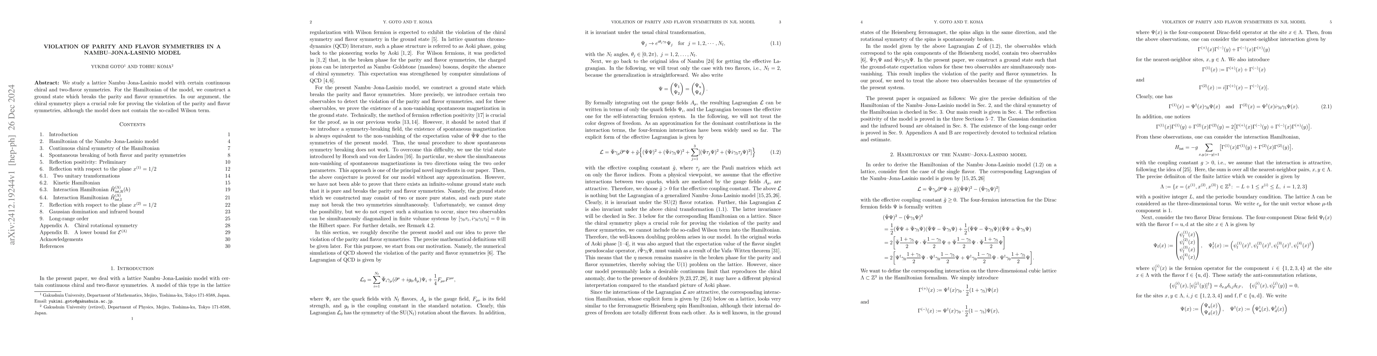 Thumbnail for Violation of Parity and Flavor Symmetries in a Nambu-Jona-Lasinio Model