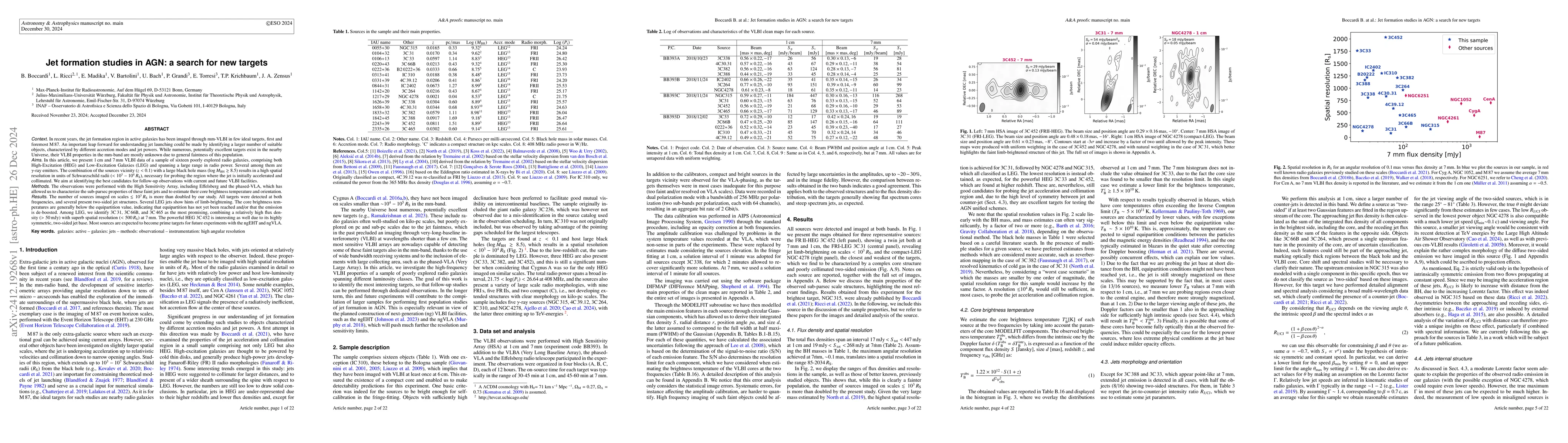 Thumbnail for Jet formation studies in AGN: a search for new targets