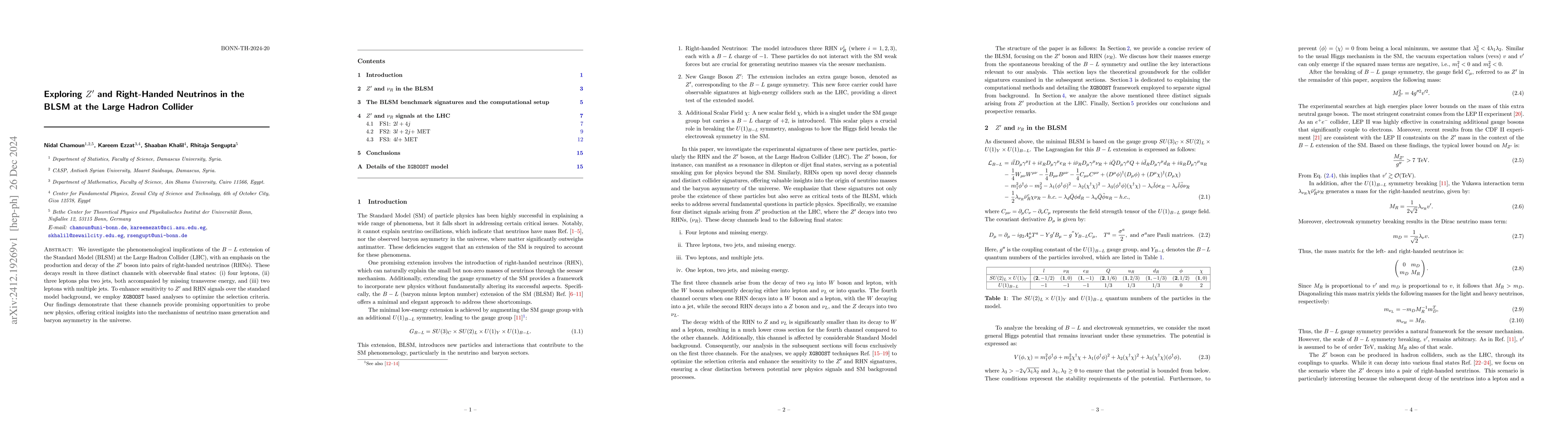 Thumbnail for Exploring $Z'$ and Right-Handed Neutrinos in the BLSM at the Large
  Hadron Collider