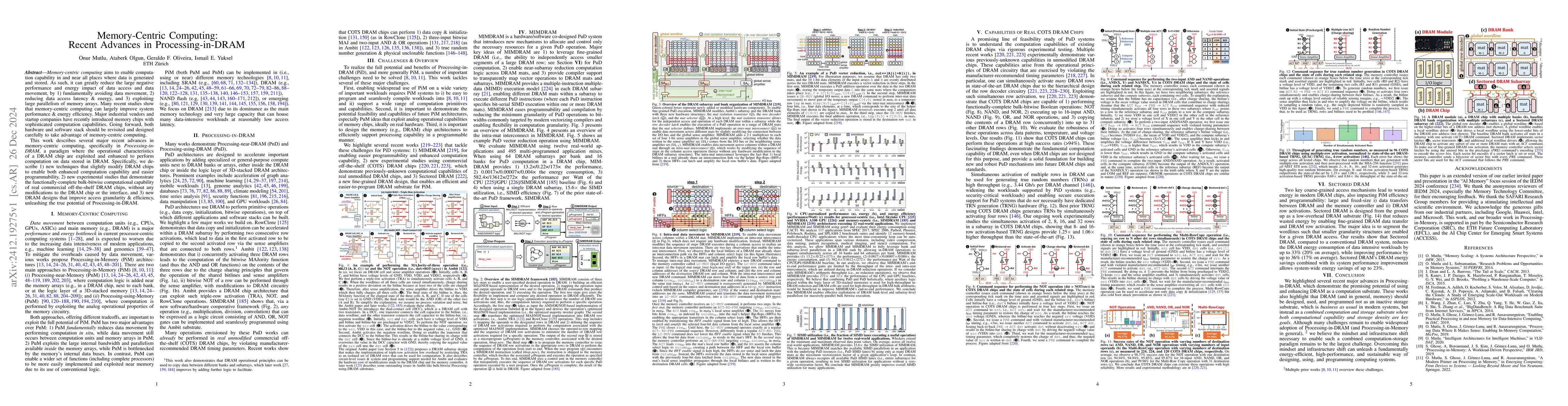Thumbnail for Memory-Centric Computing: Recent Advances in Processing-in-DRAM