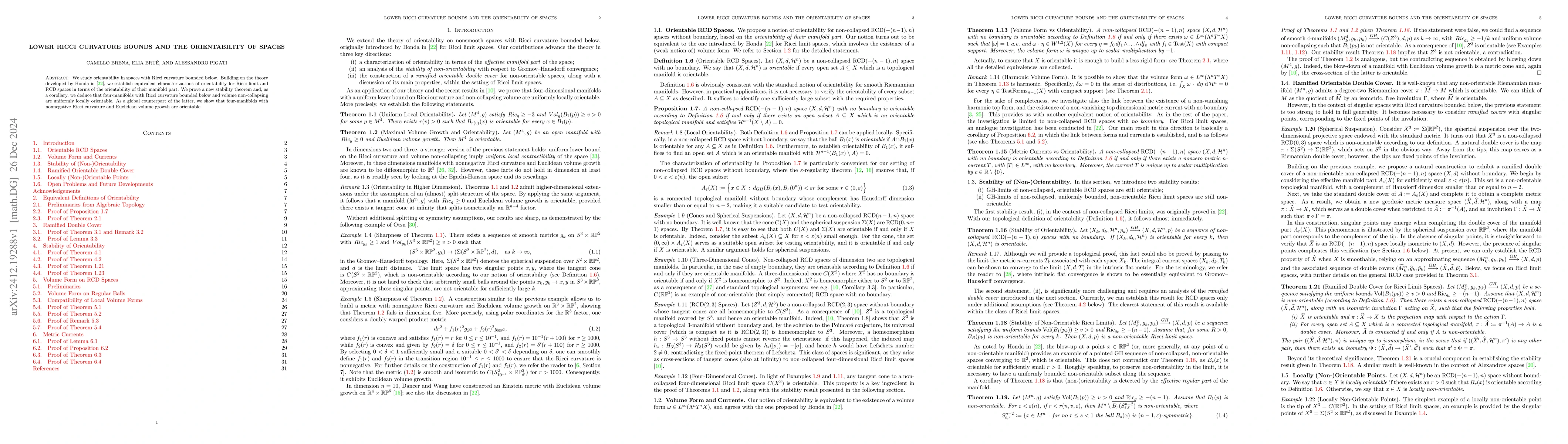 Thumbnail for Lower Ricci Curvature Bounds and the Orientability of Spaces
