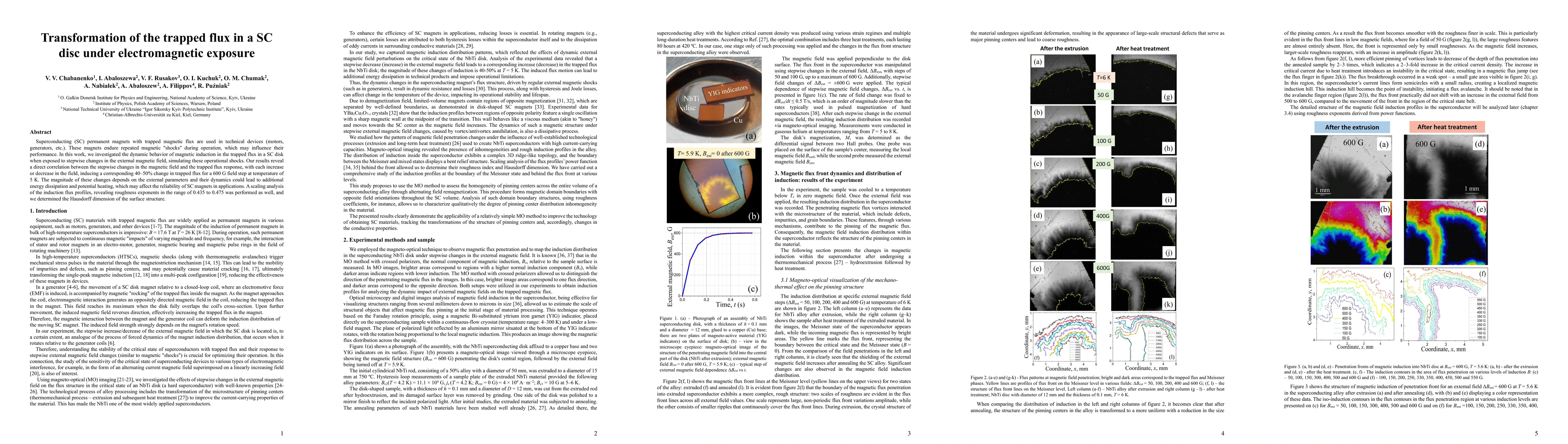 Thumbnail for Transformation of the trapped flux in a SC disc under electromagnetic
  exposure