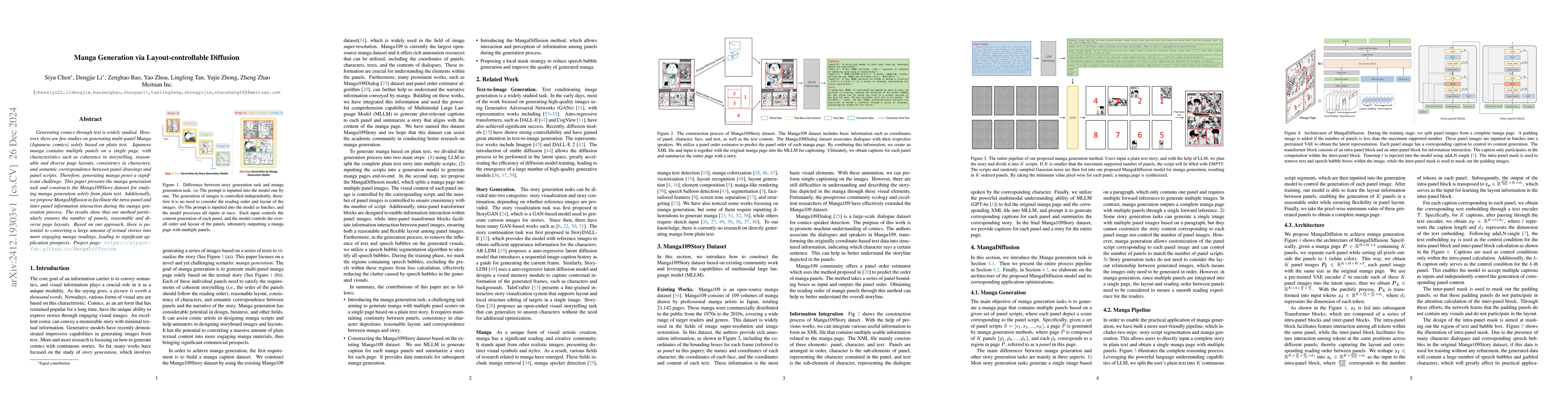 Thumbnail for Manga Generation via Layout-controllable Diffusion