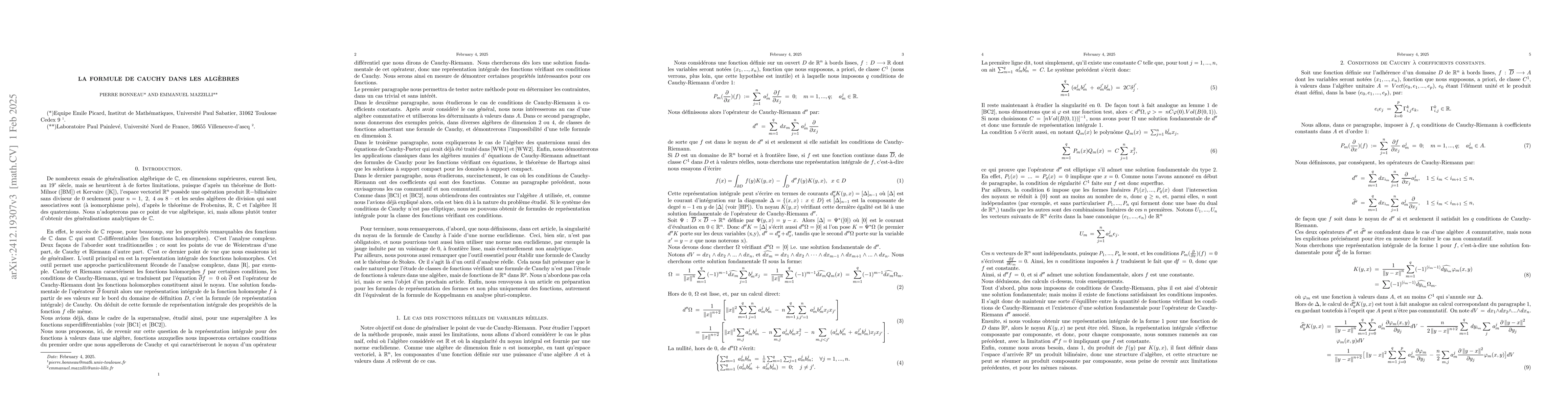 Thumbnail for La formule de Cauchy dans les algèbres